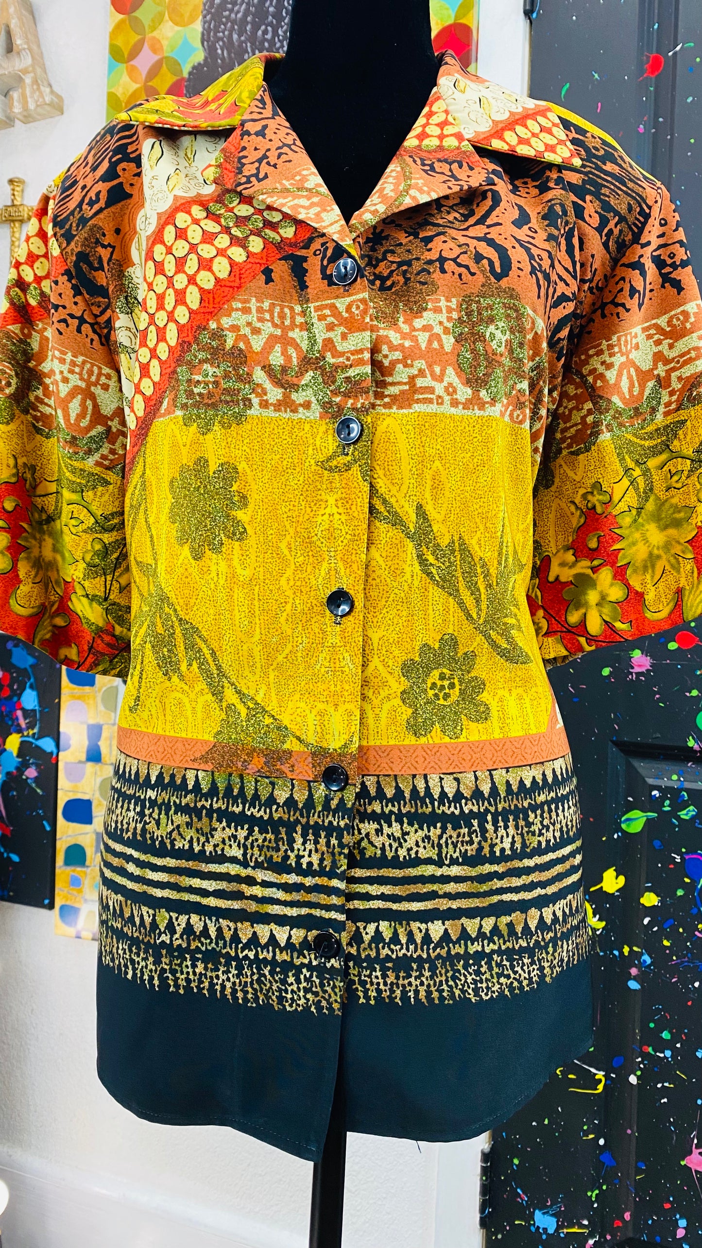 Vintage Short Sleeve Blouse
