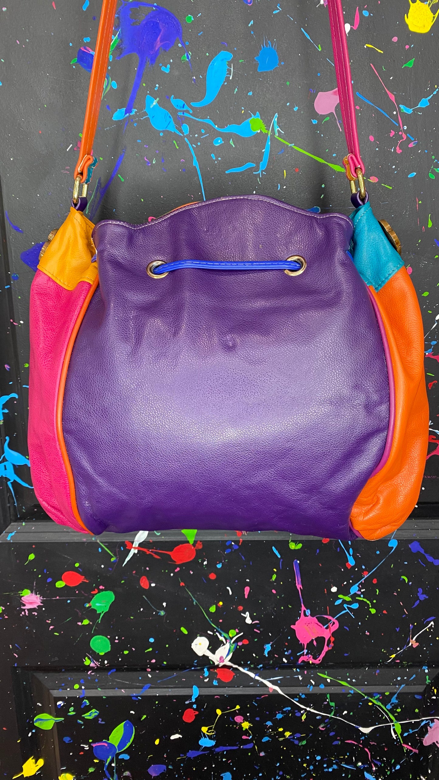 Vintage Jeweled Drawstring Bag
