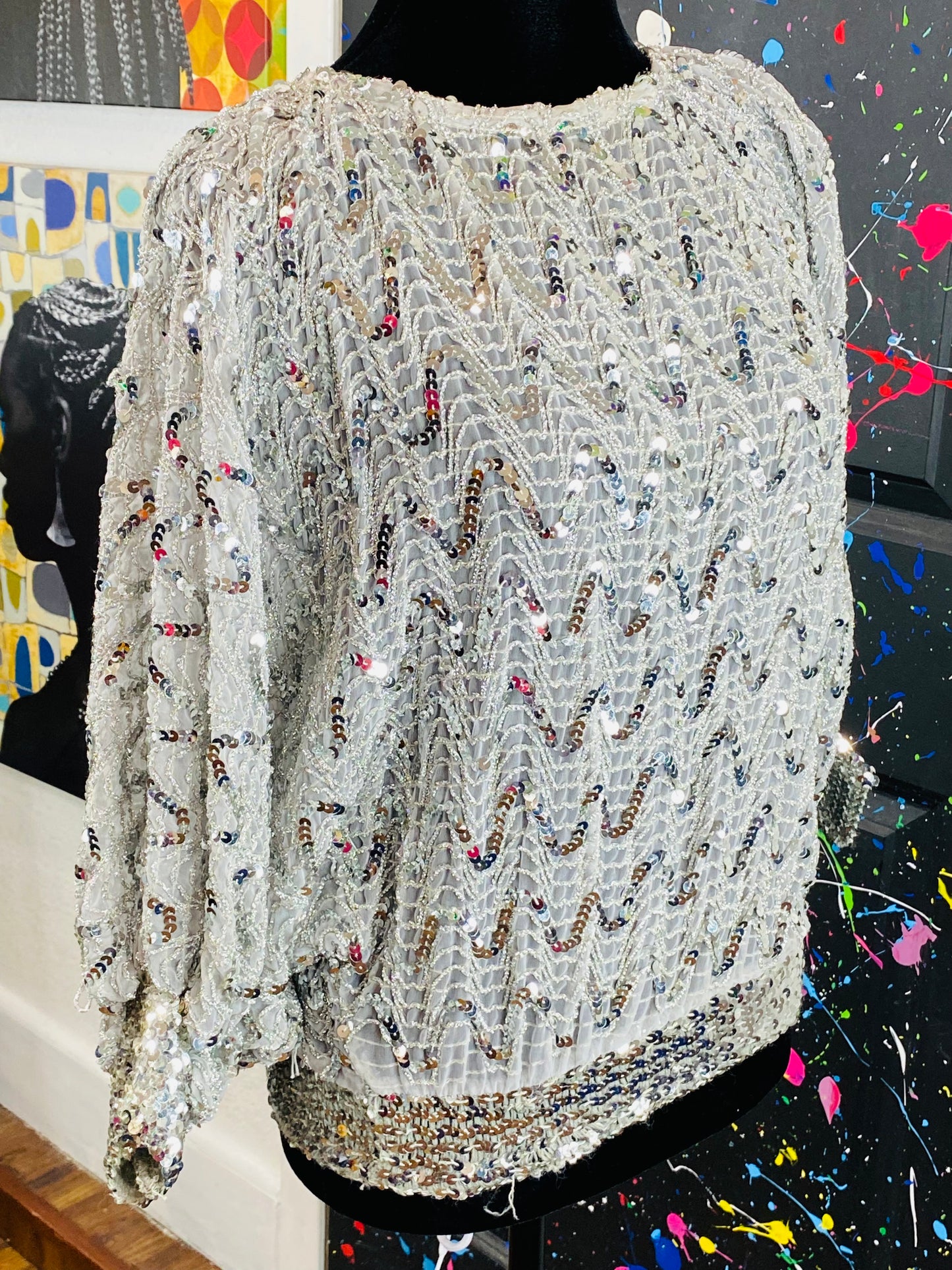 Vintage Sequin Blouse