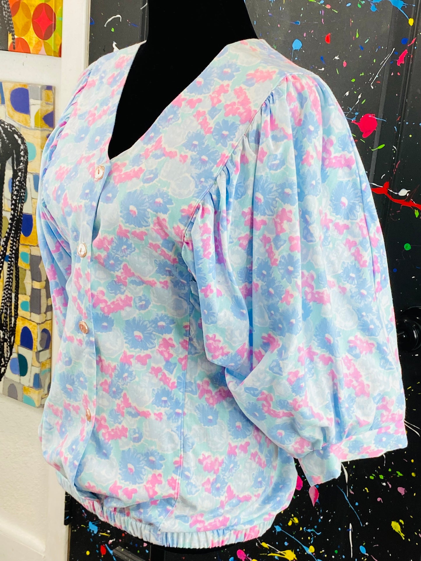 Vintage Short Sleeve Blouse