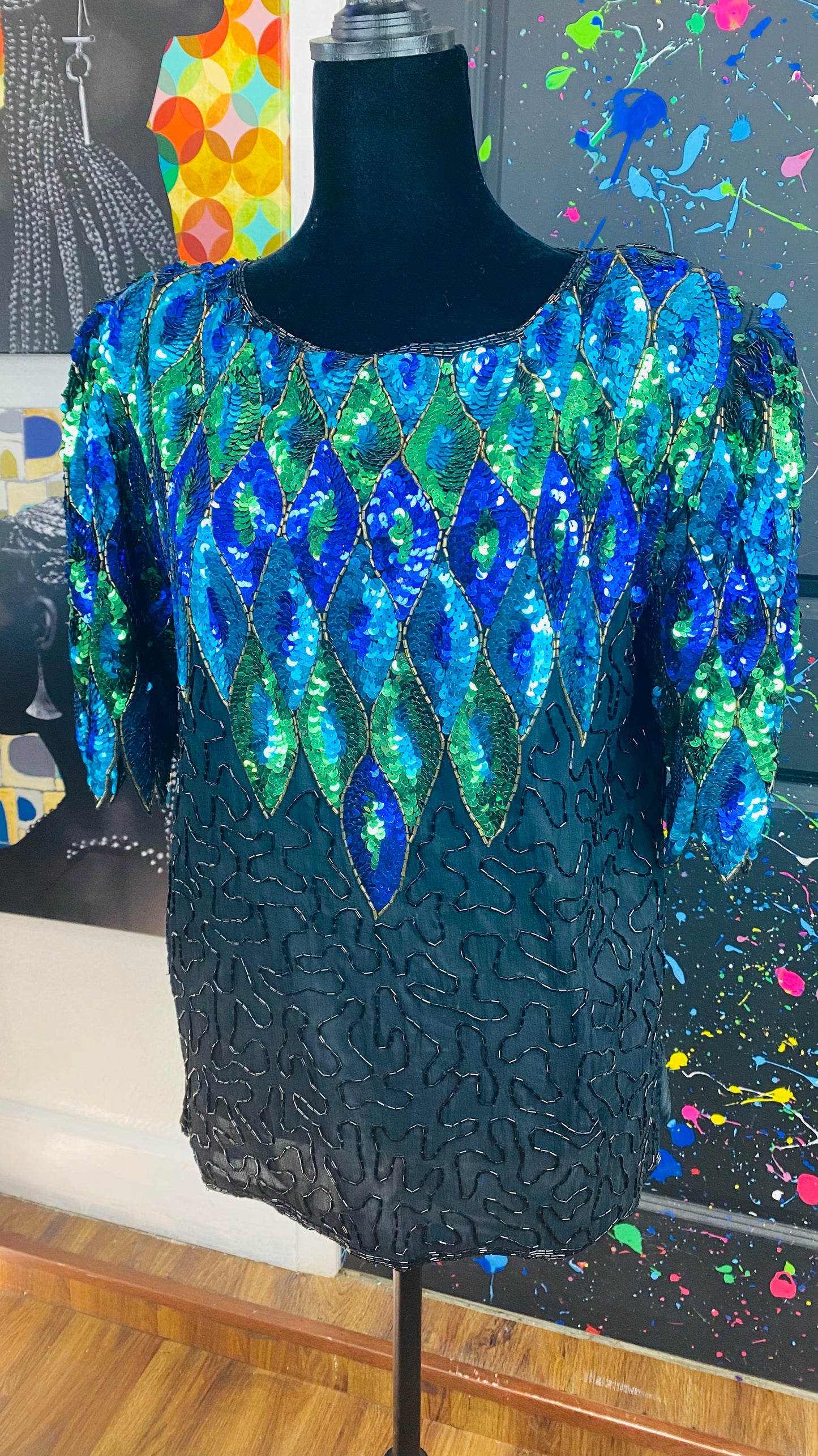 Vintage Sequin Blouse