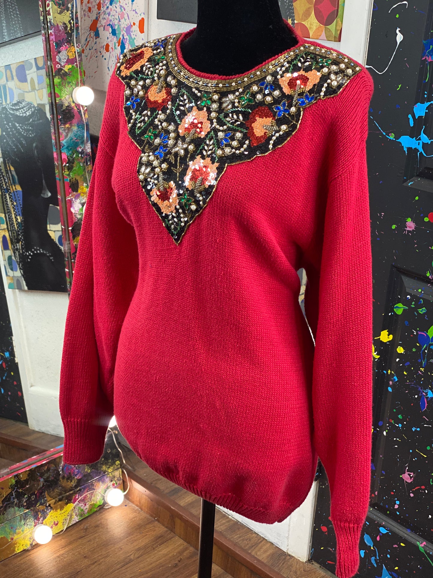 Vintage Sequins Sweater