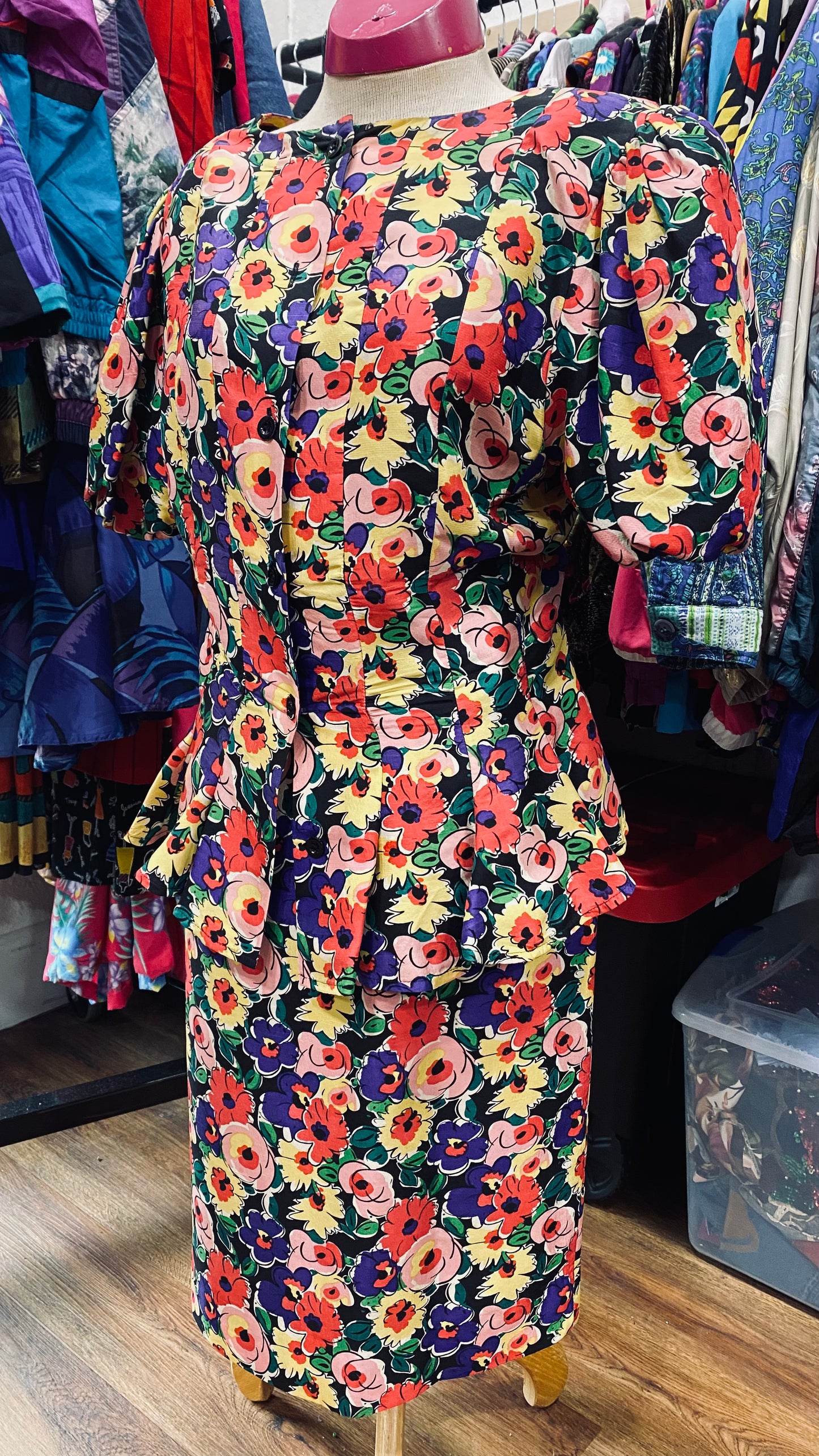 Vintage Floral Skirt Set