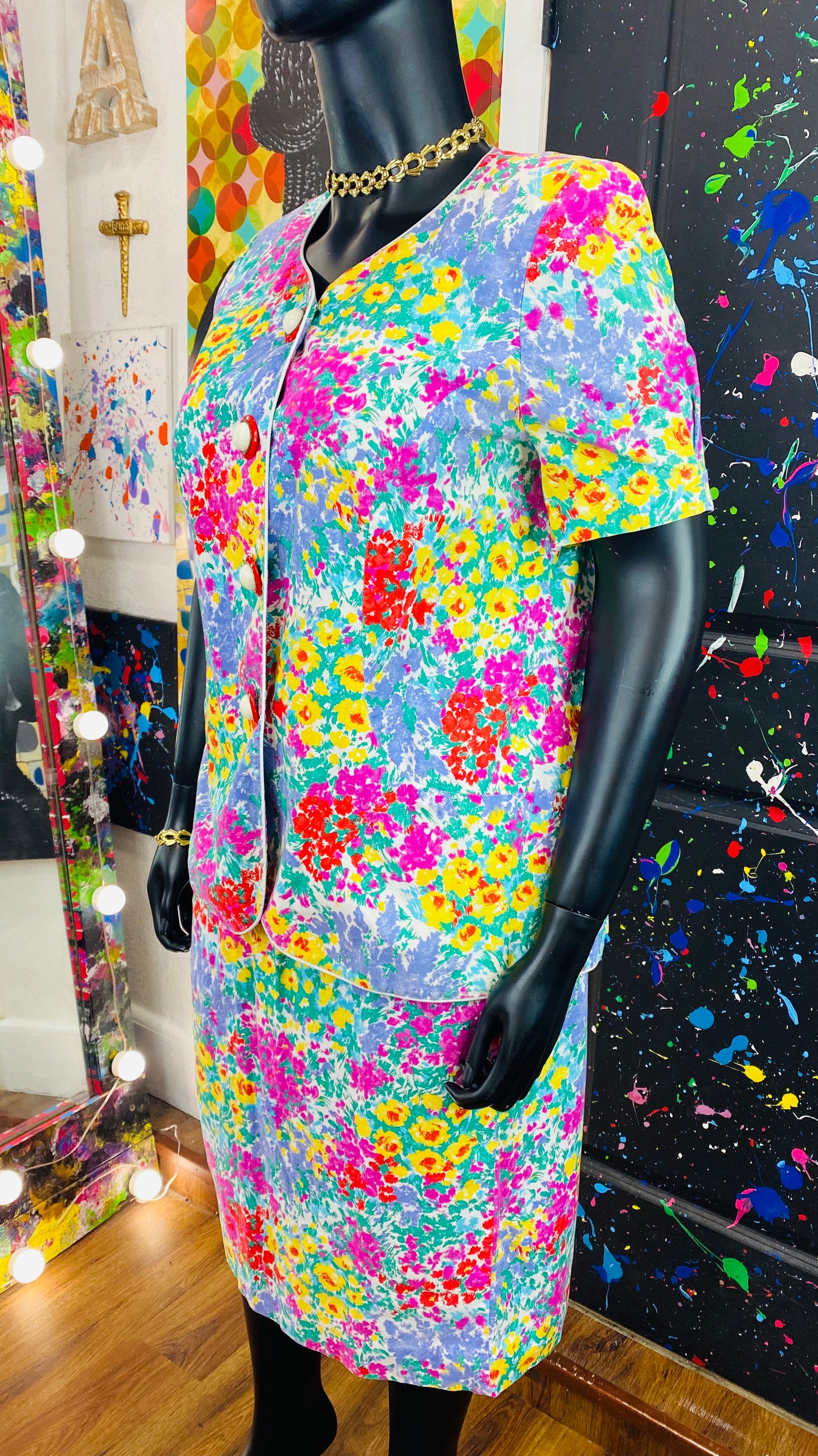 Vintage 2pc Skirt Set