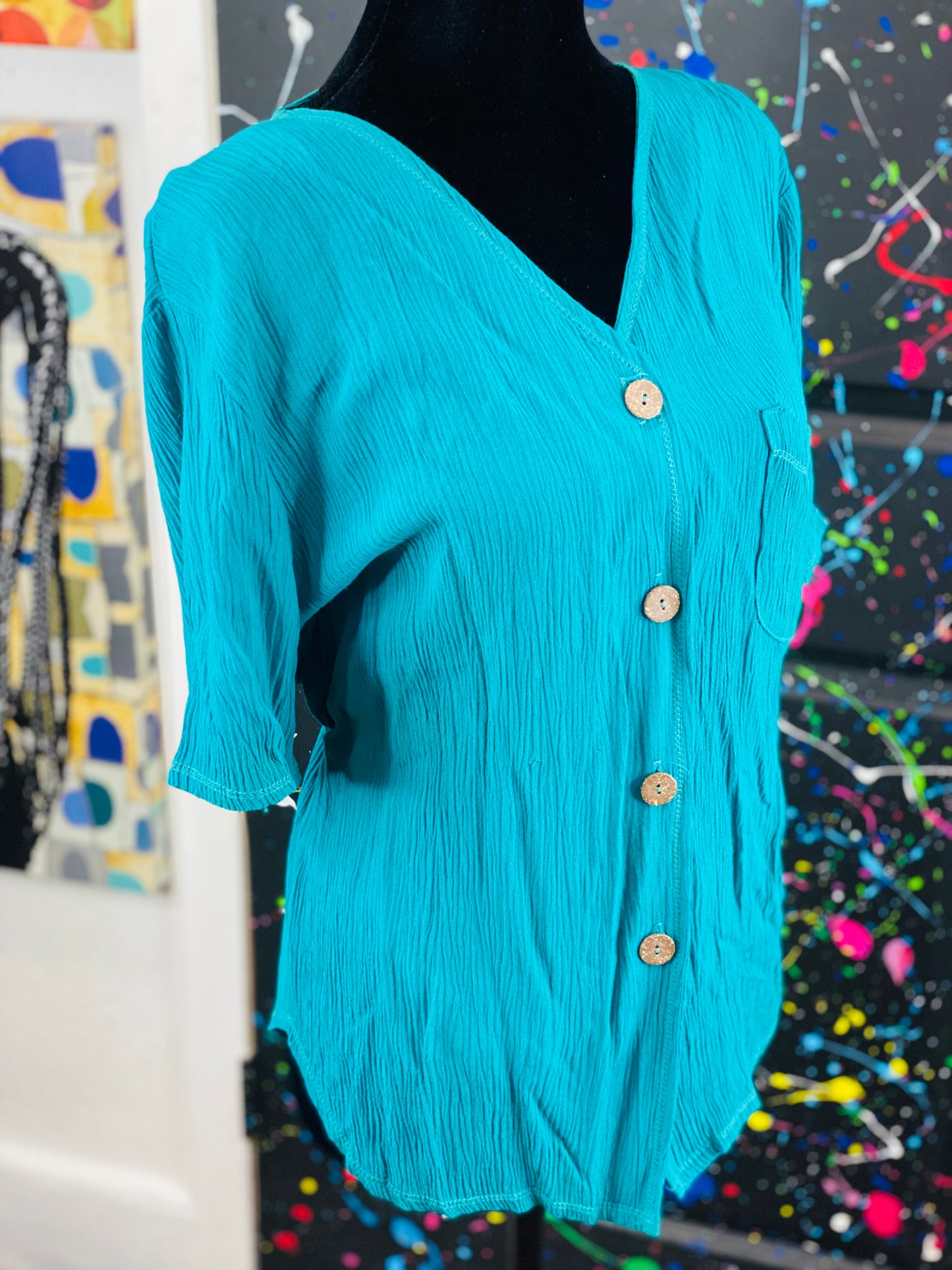 Vintage Short Sleeve Blouse