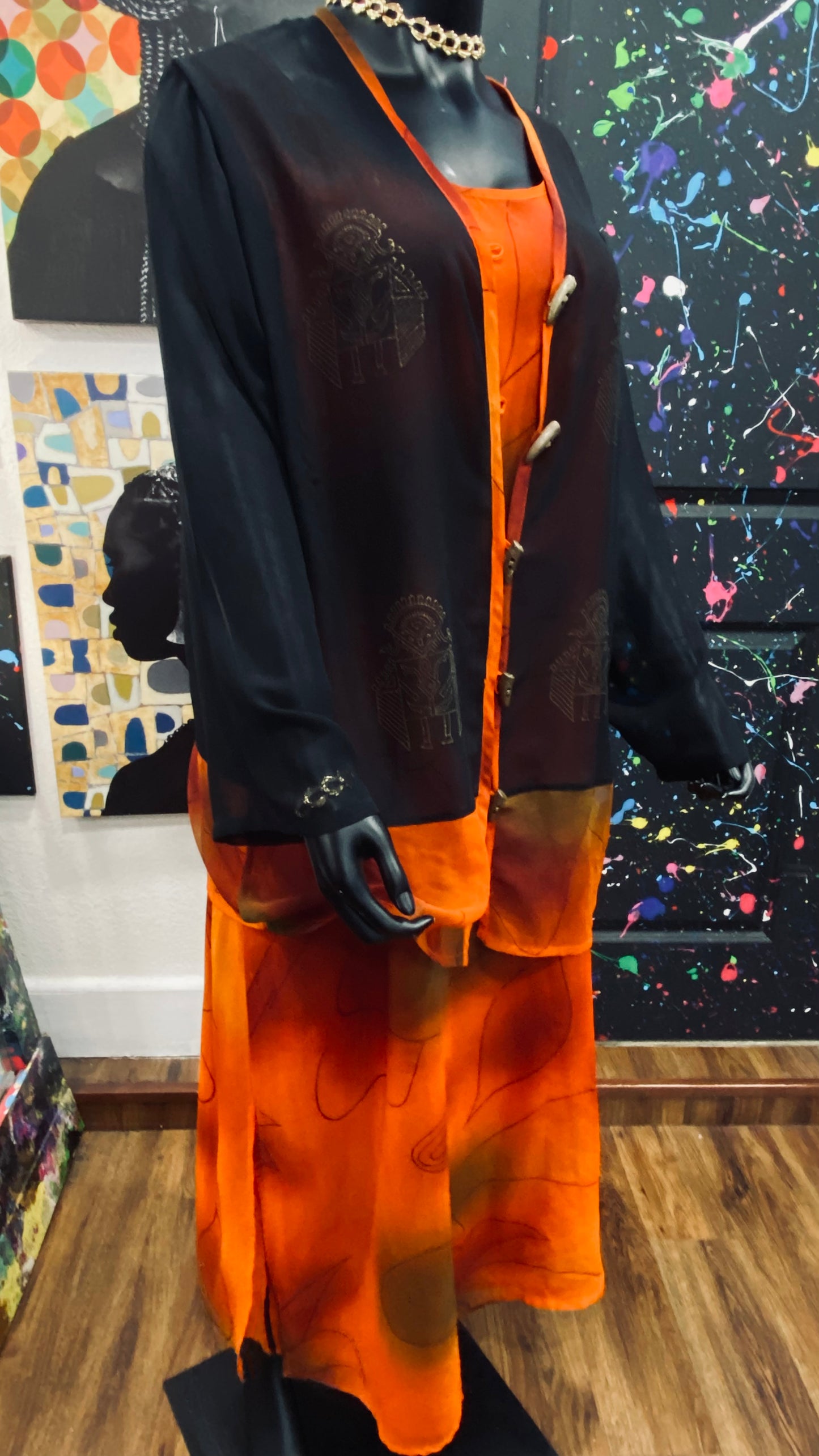 Vintage Orange Dress