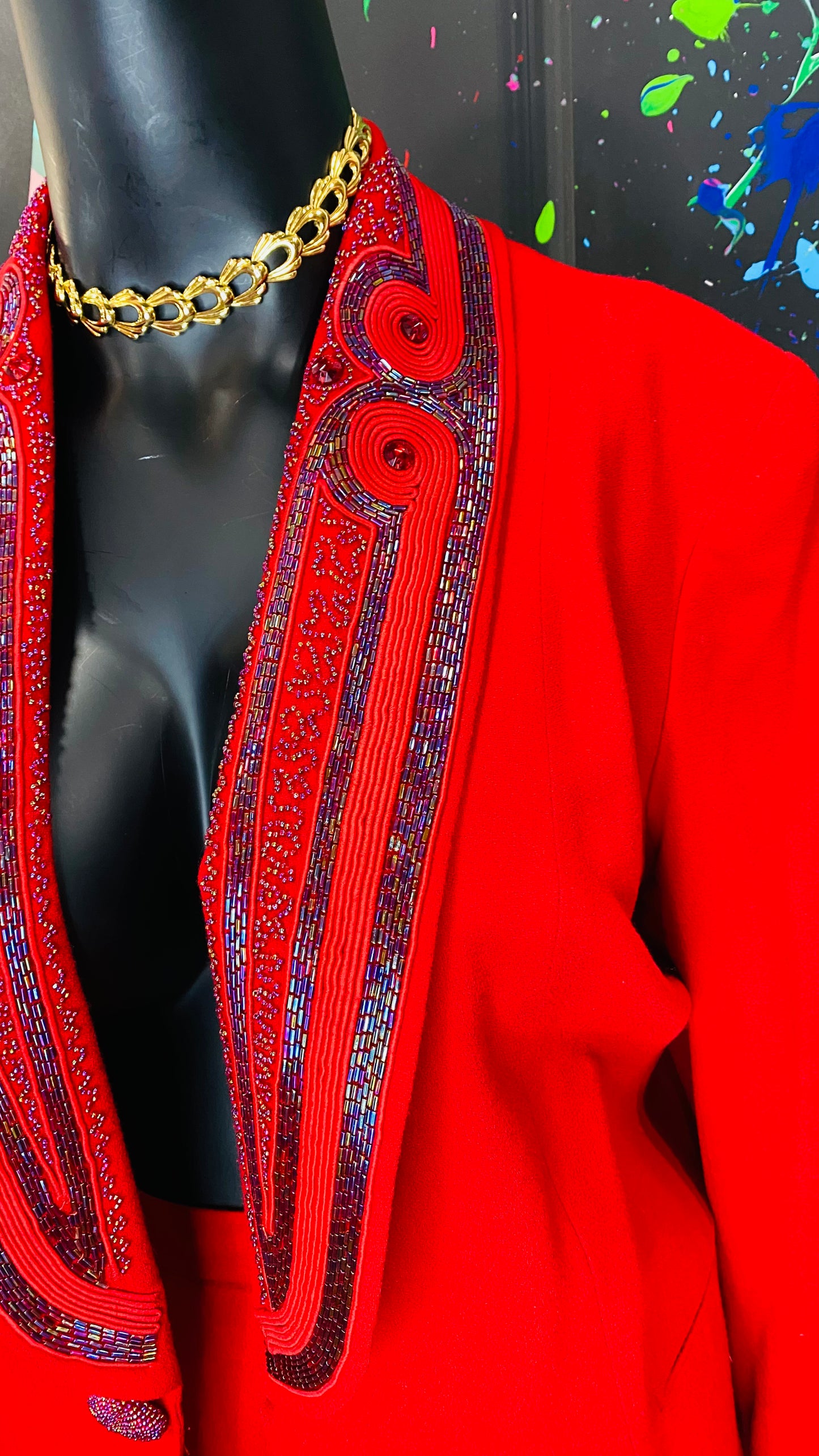 Vintage Red Skirt Set