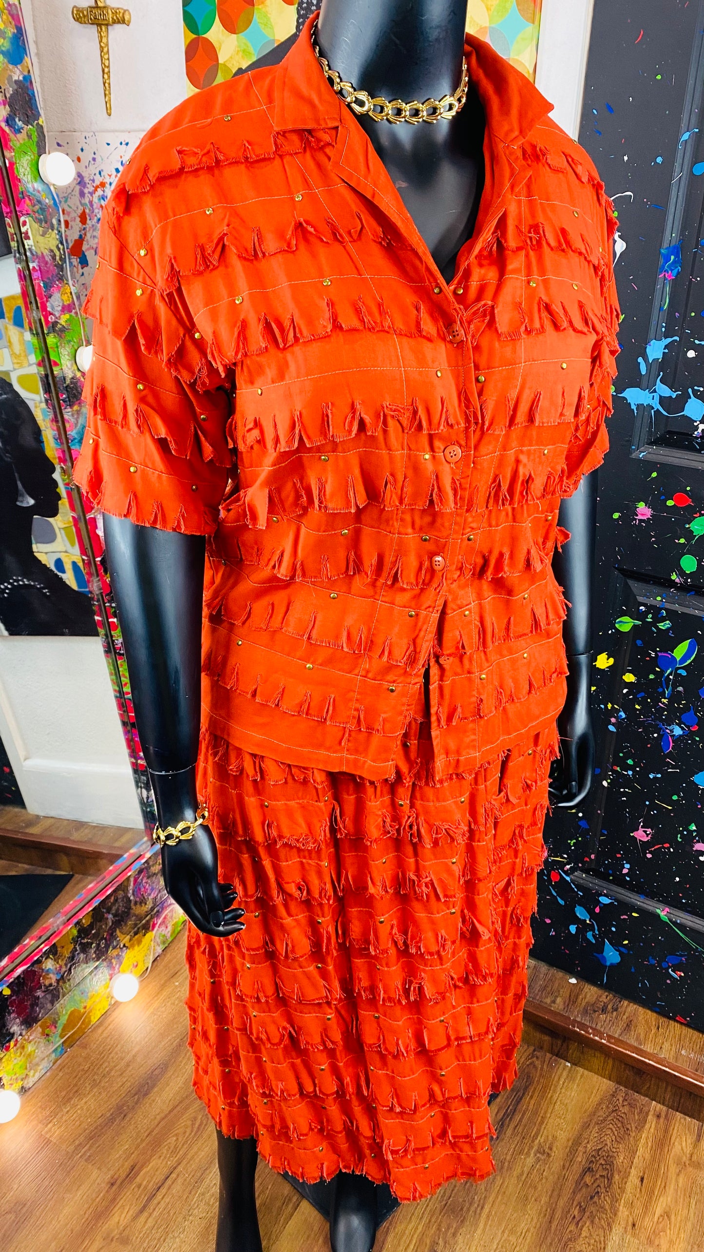 Vintage 2 piece skirt set