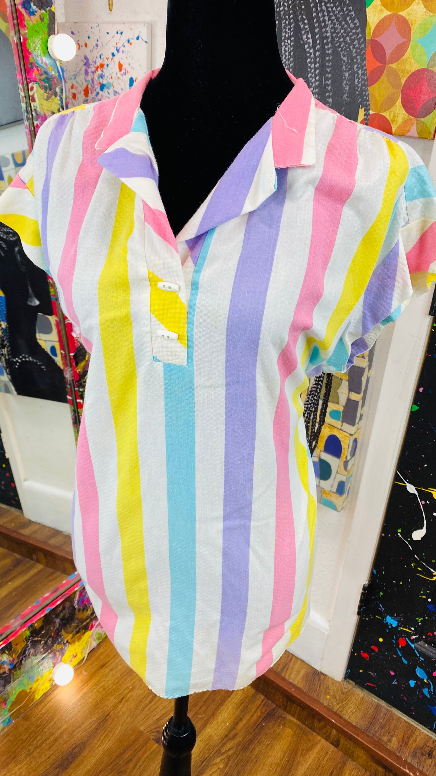 Vintage Short Sleeve Blouse