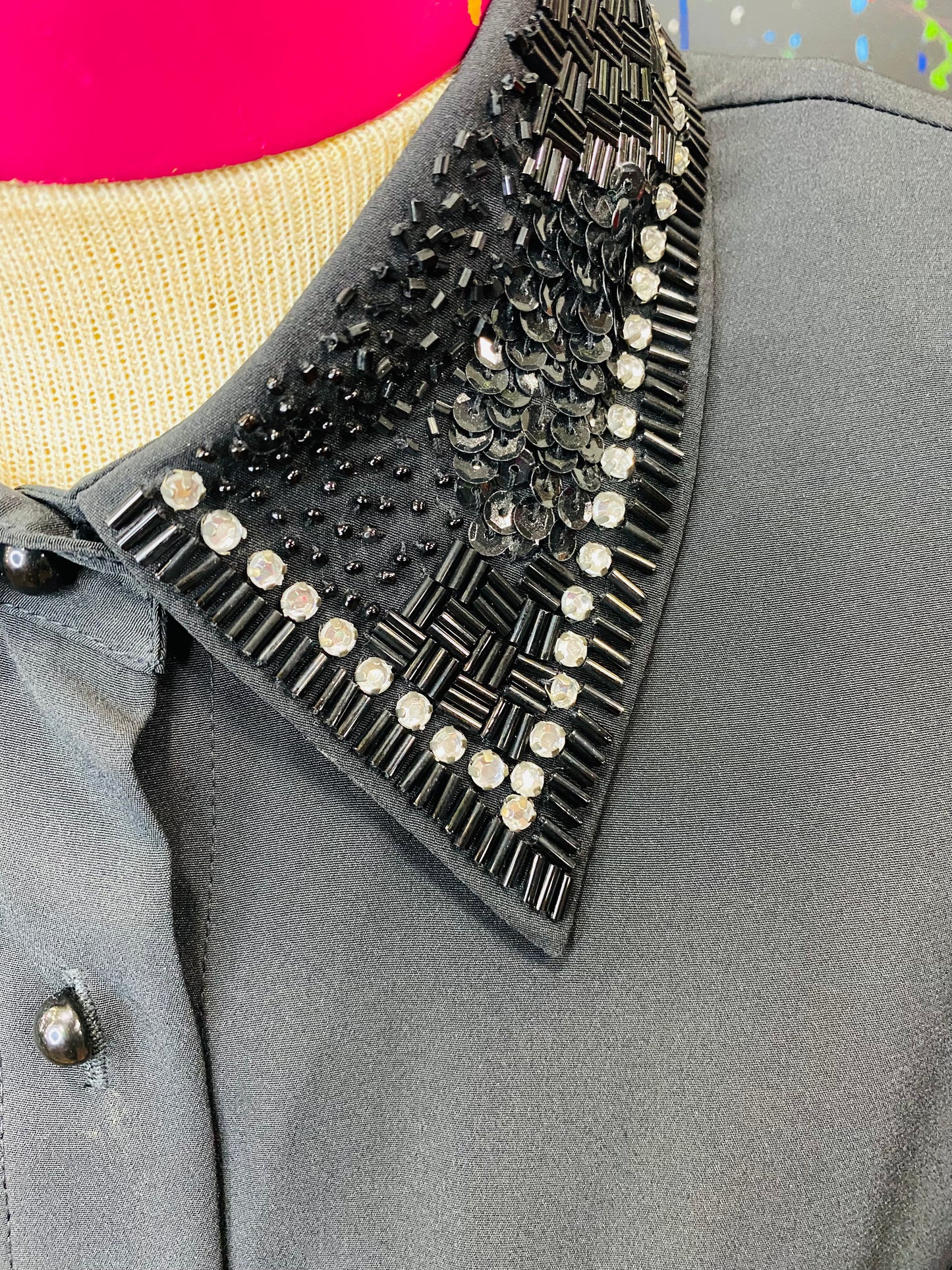 Vintage Black Blouse