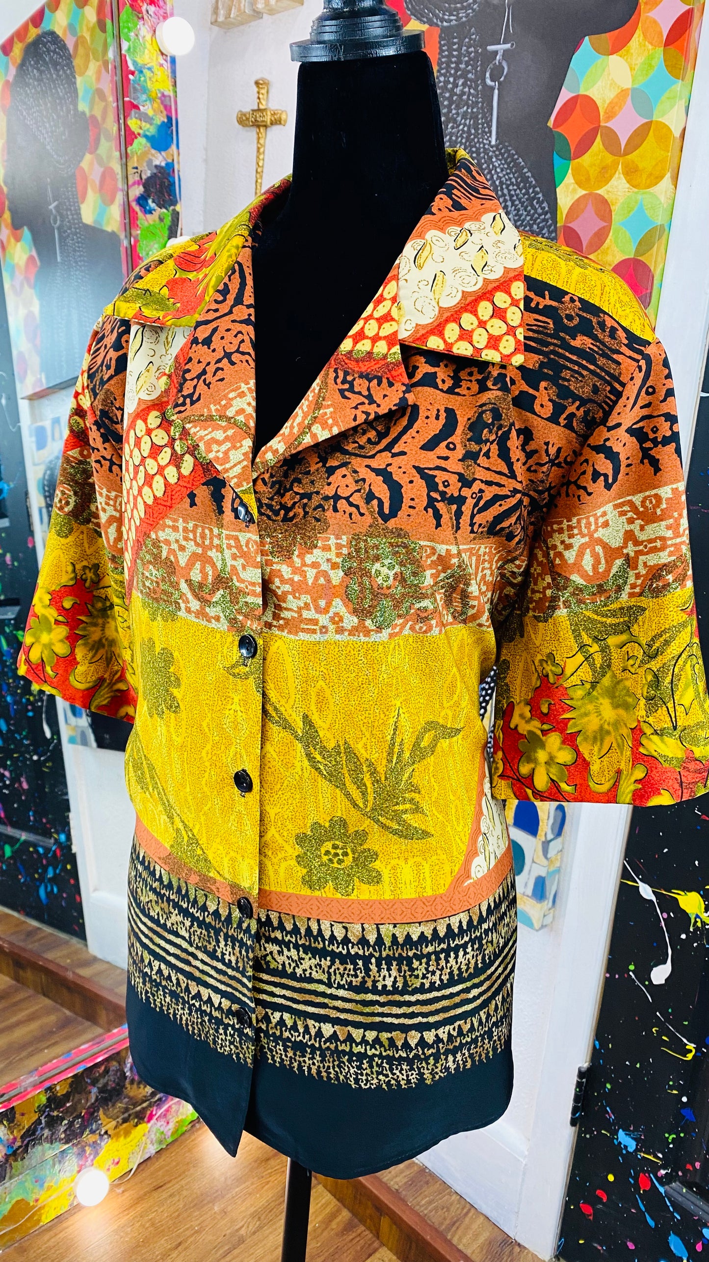 Vintage Short Sleeve Blouse