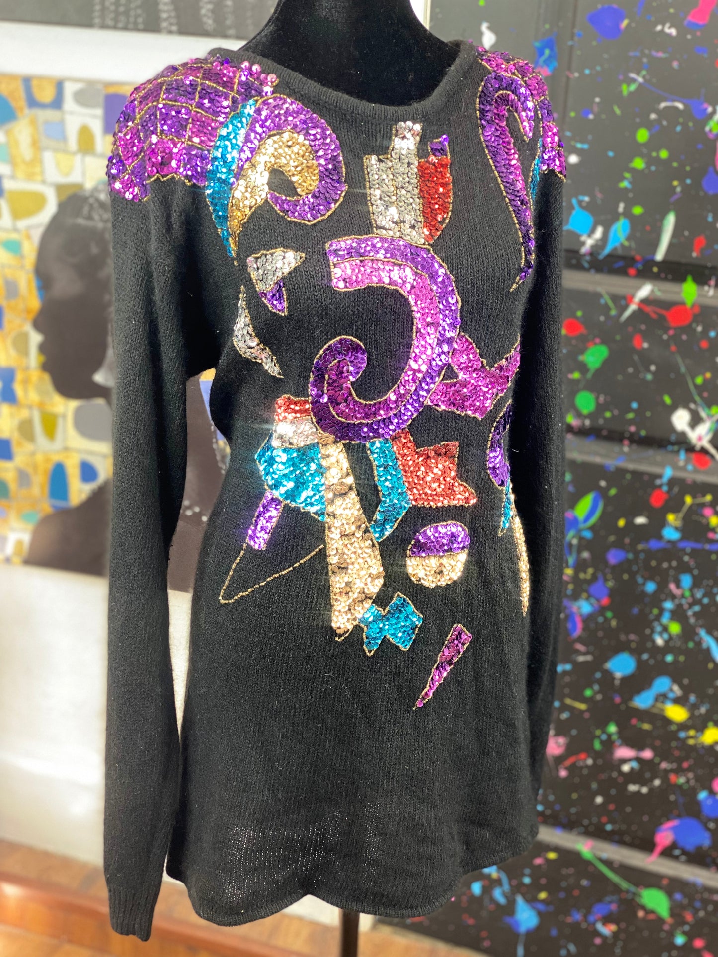 Vintage Sequins Sweater