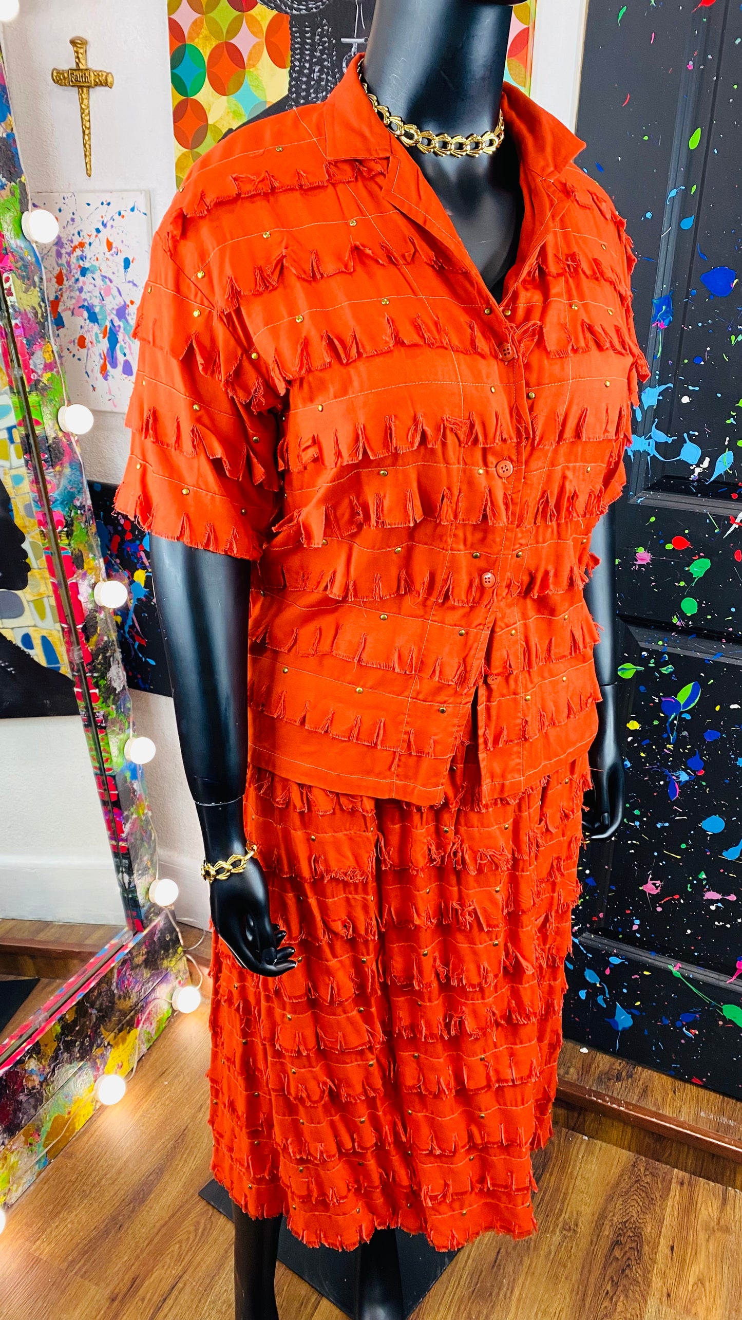 Vintage 2 piece skirt set