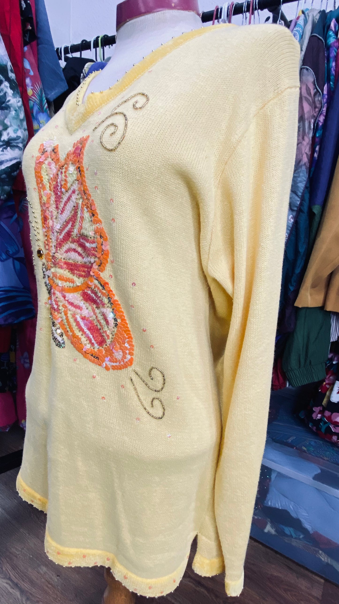 Vintage Butterfly Sweater