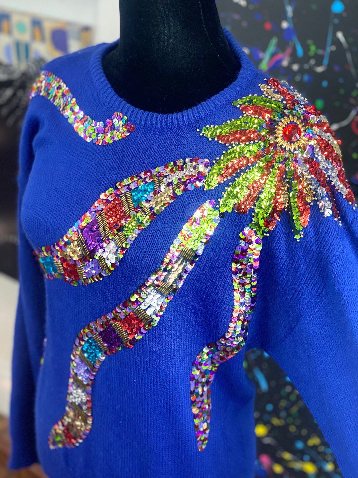Vintage Sequins Sweater