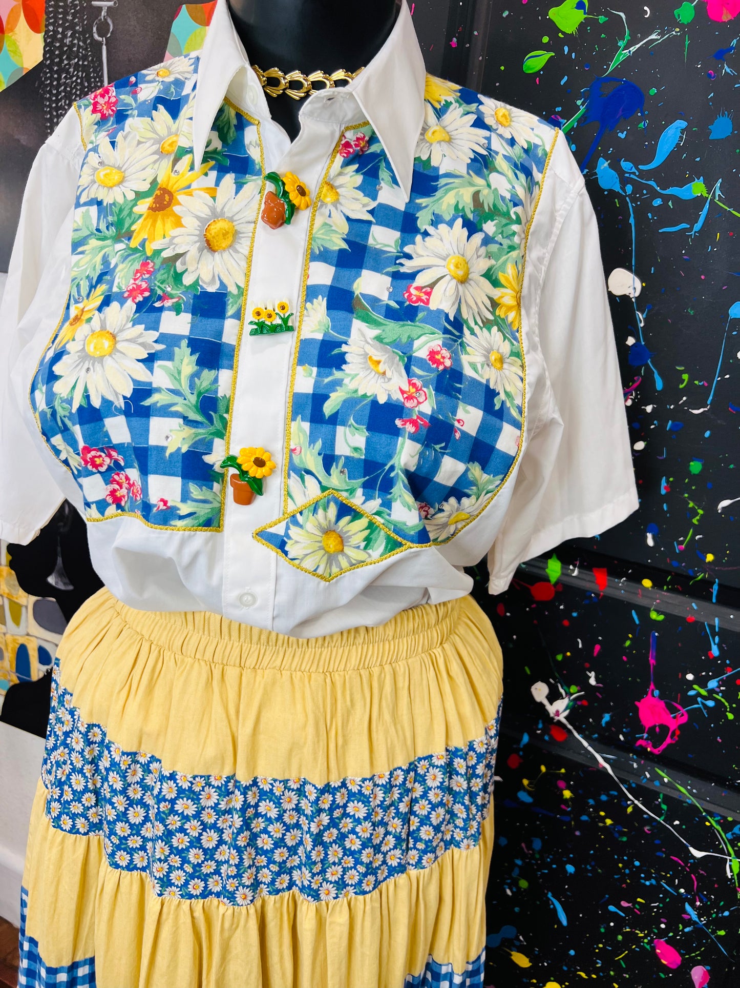 Vintage Daisy Skirt Set