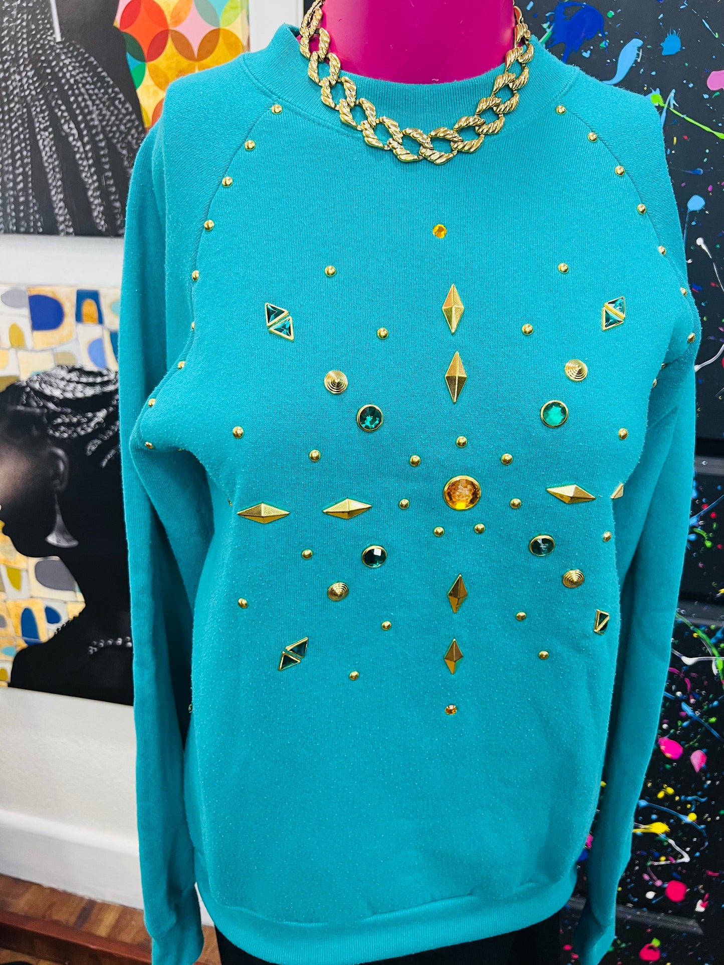 Vintage Jeweled Sweatshirt