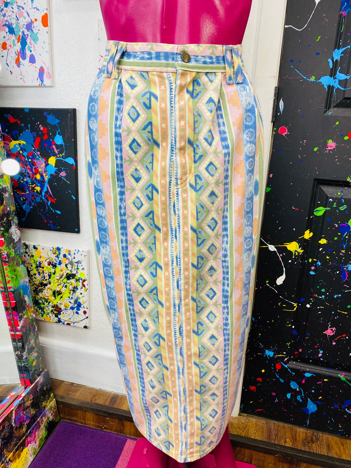 Vivaldi Denim Vintage Skirt