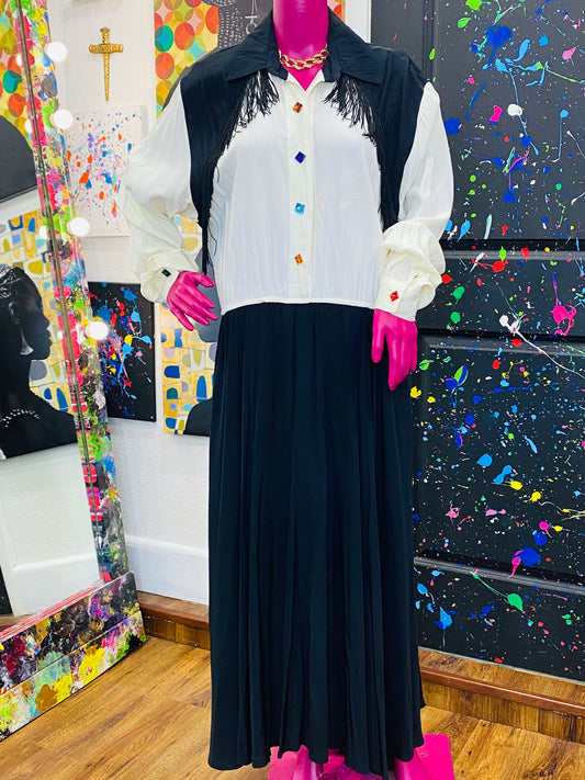 Vintage Fringe Jeweled Dress (12)