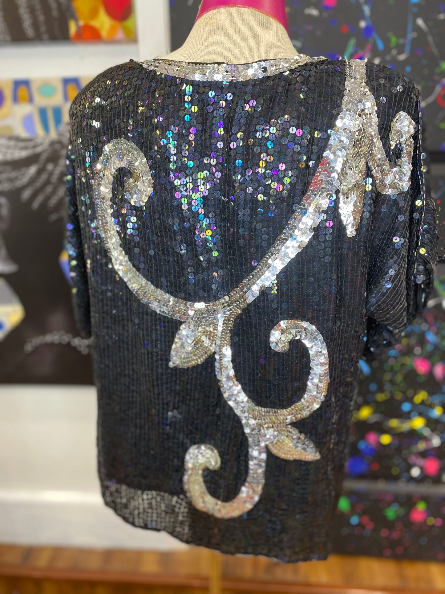 Vintage Sequin Blouse