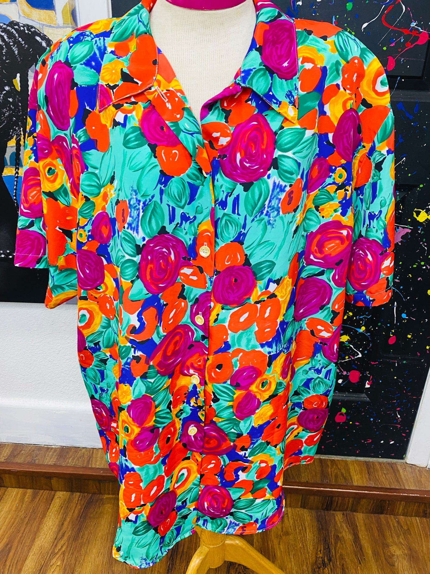 Vintage Floral Blouse