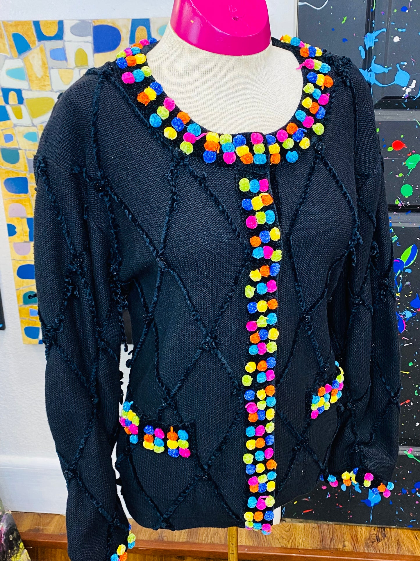 MultiColor Berek Button Down Sweater