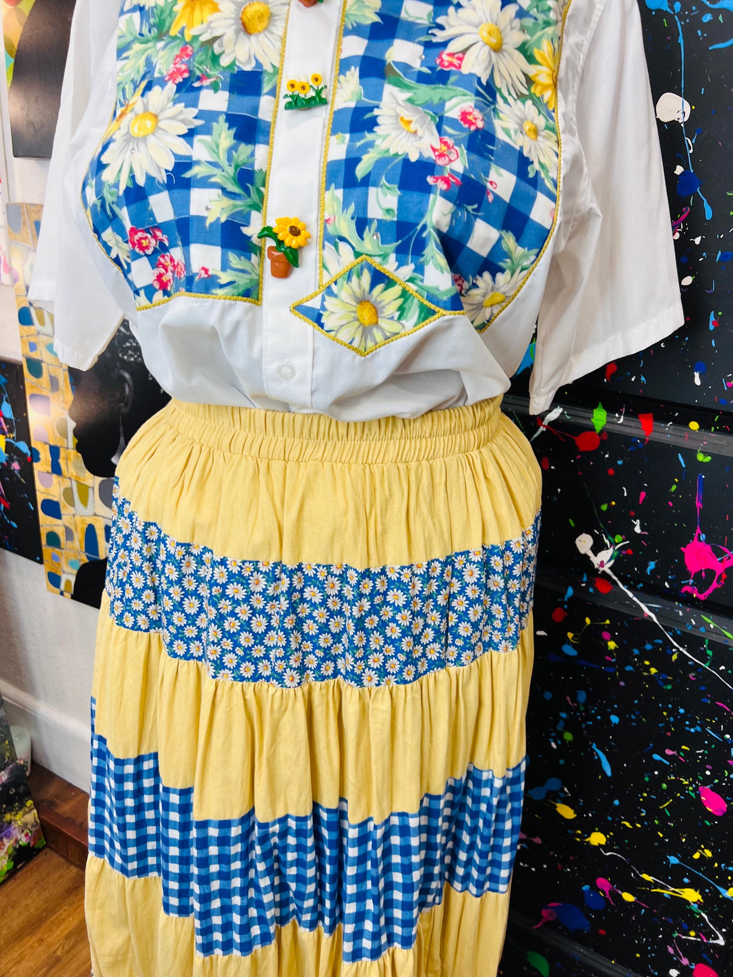 Vintage Daisy Skirt Set