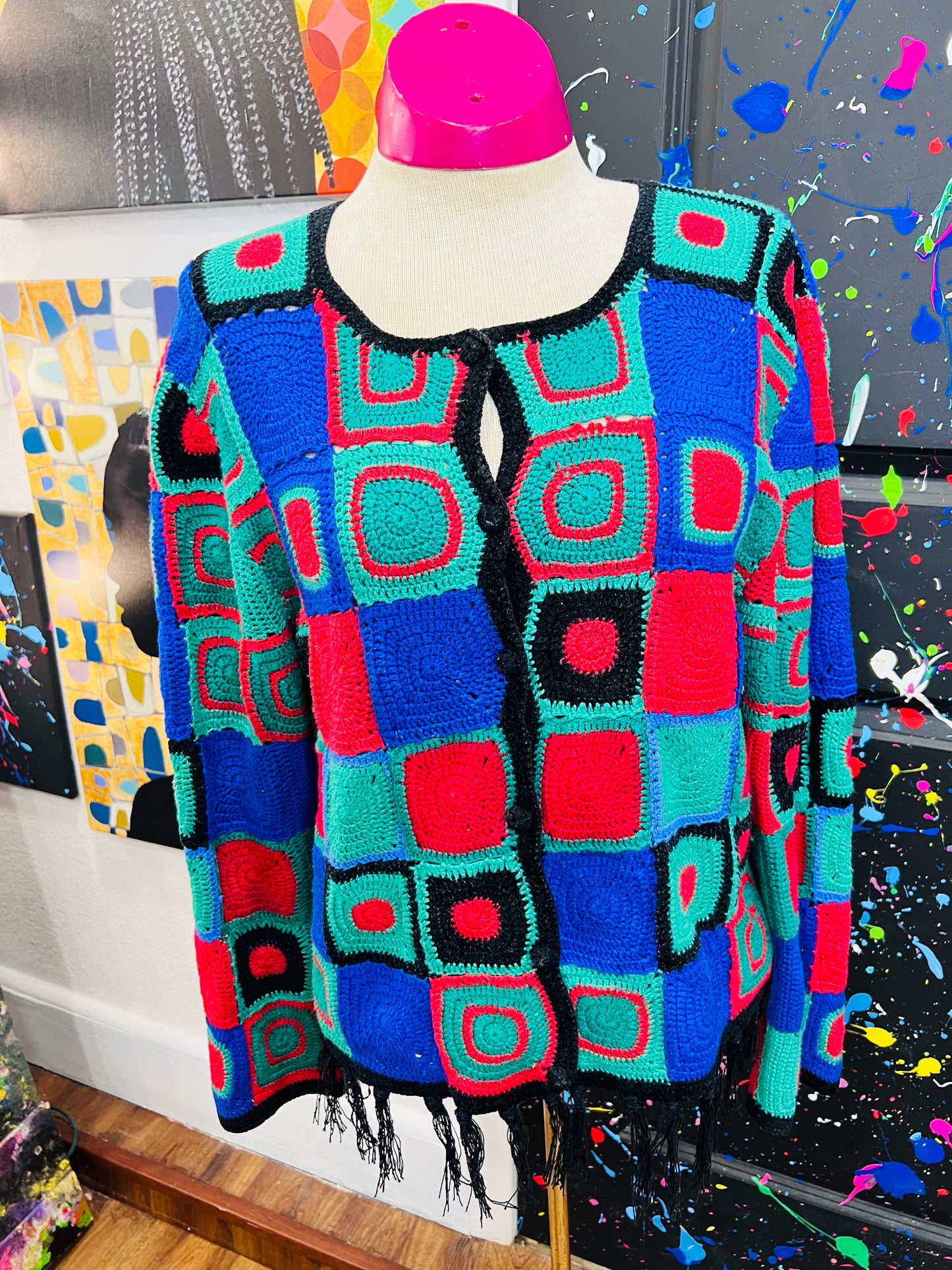 Vintage Color Block Sweater (12)
