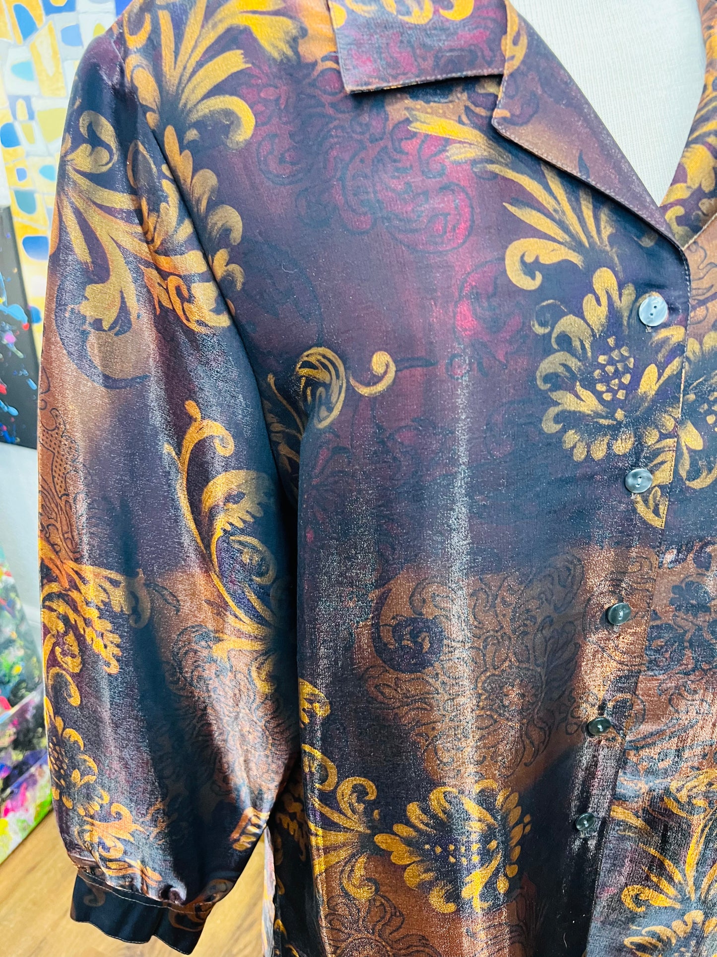 100% Silk Vintage Blouse