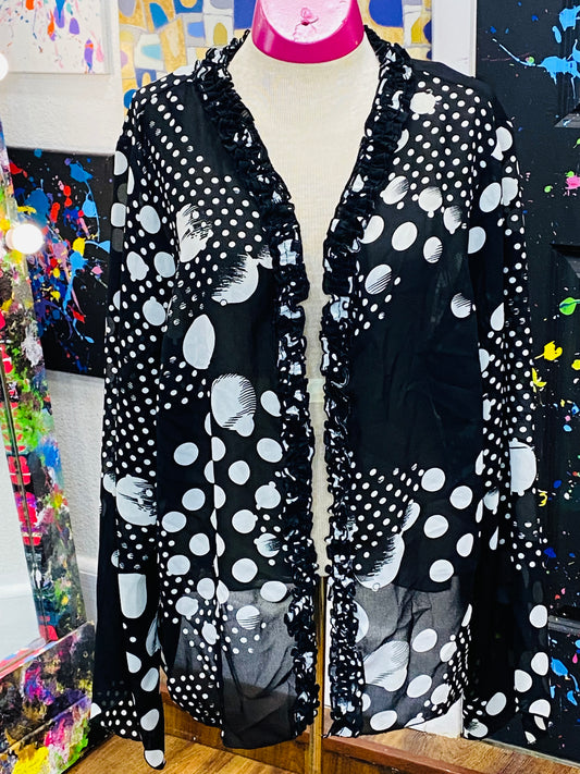 Vintage Polka Dot Light Duster