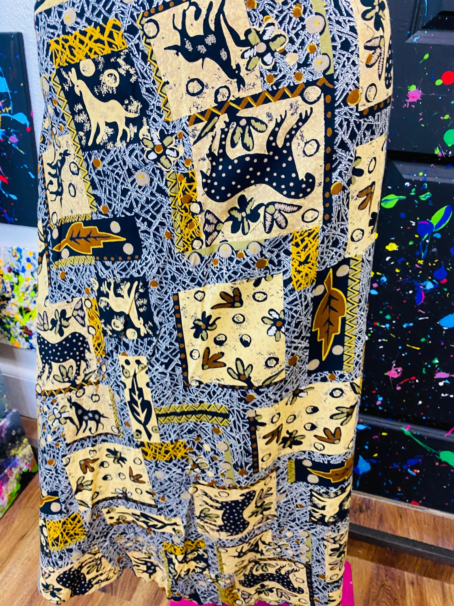 Vintage Animal Print Skirt