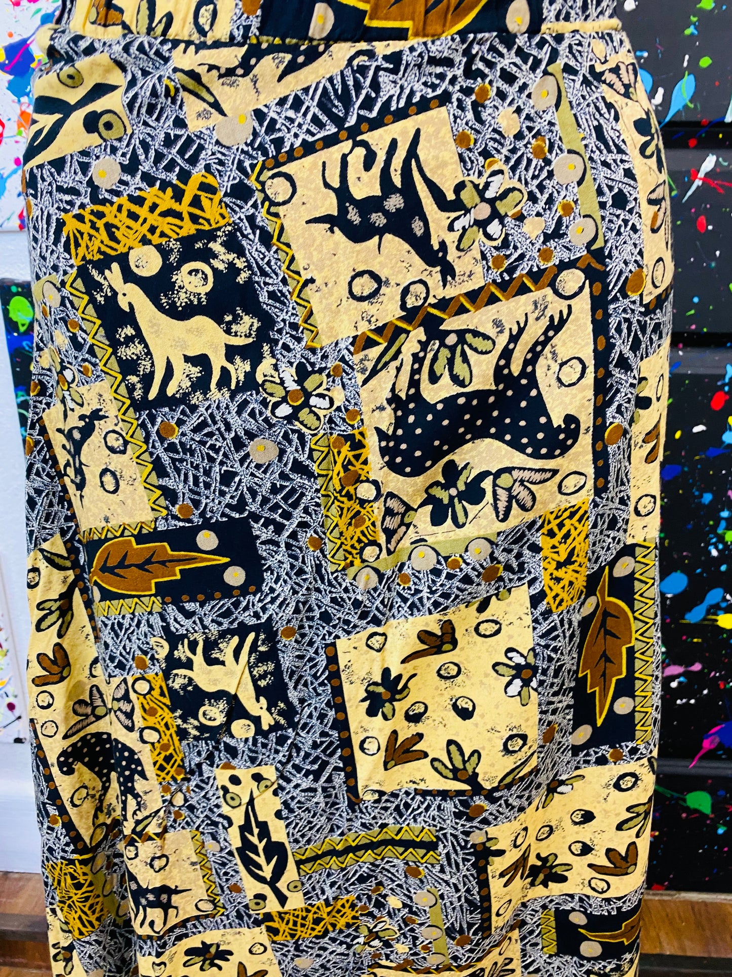 Vintage Animal Print Skirt
