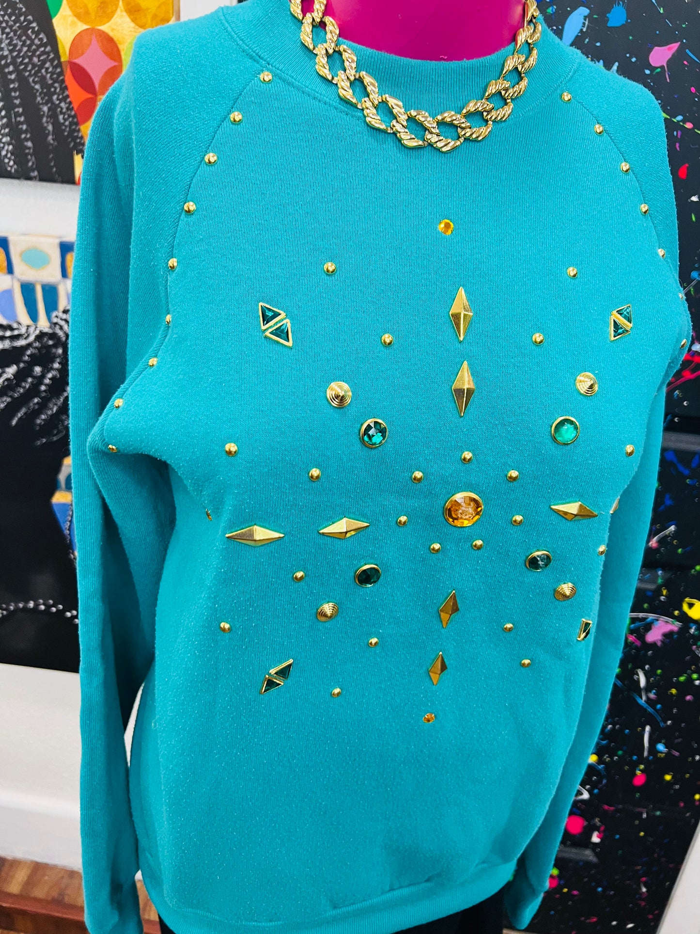 Vintage Jeweled Sweatshirt