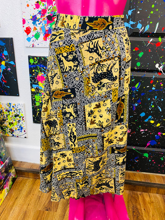 Vintage Animal Print Skirt