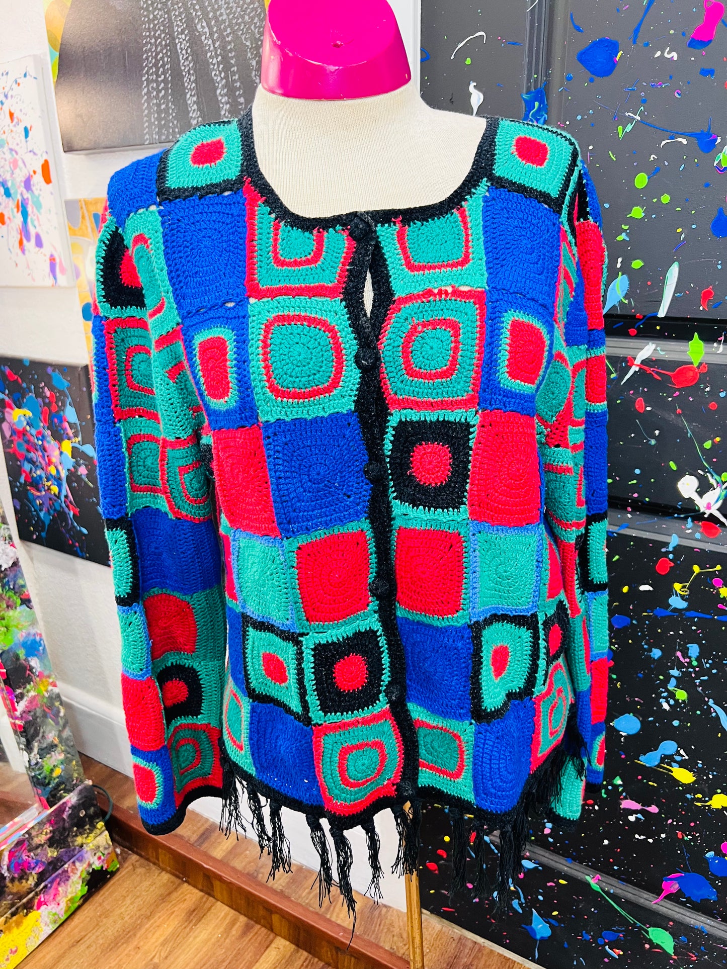 Vintage Color Block Sweater (12)