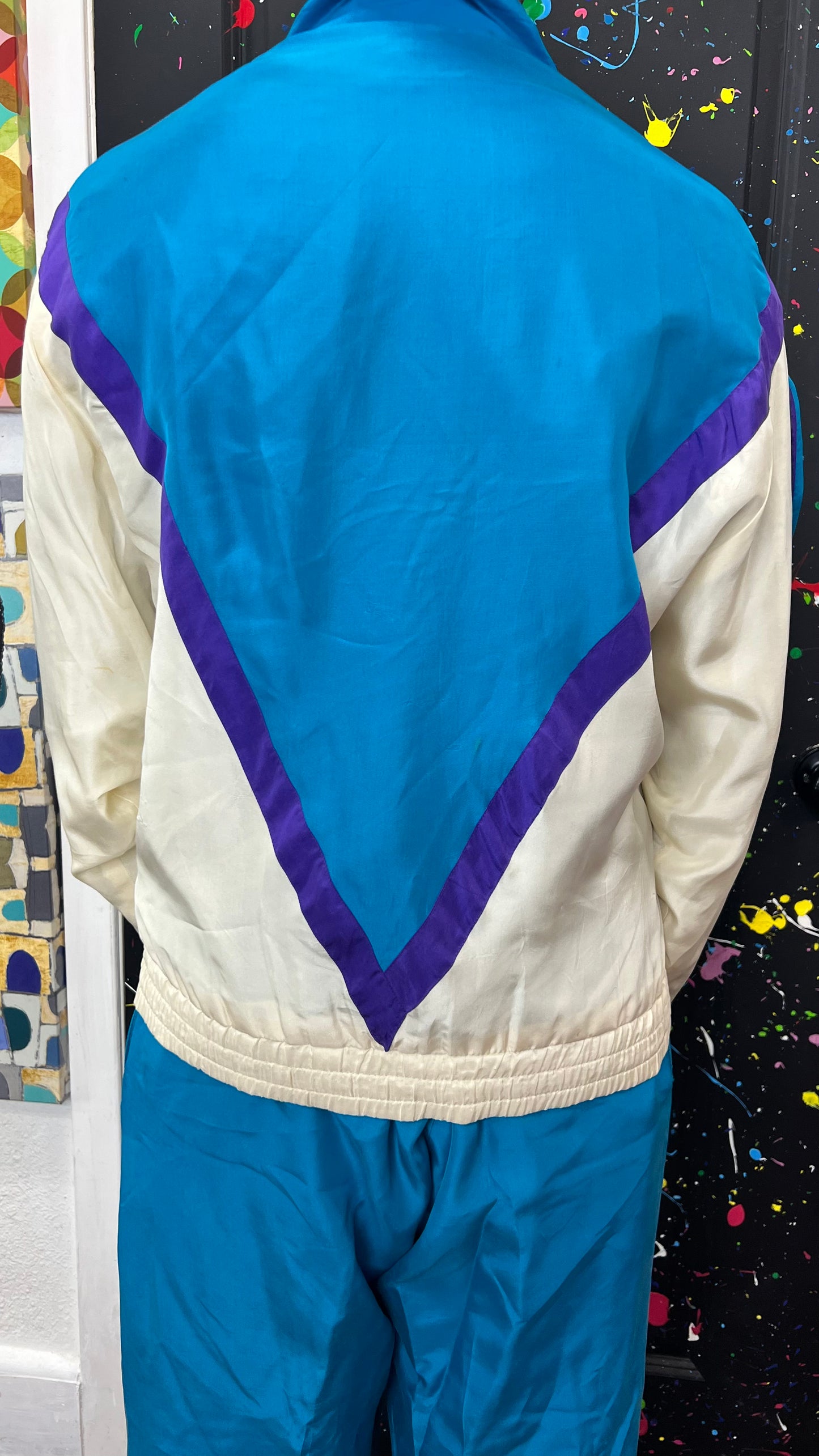 100% Silk Windbreaker Set