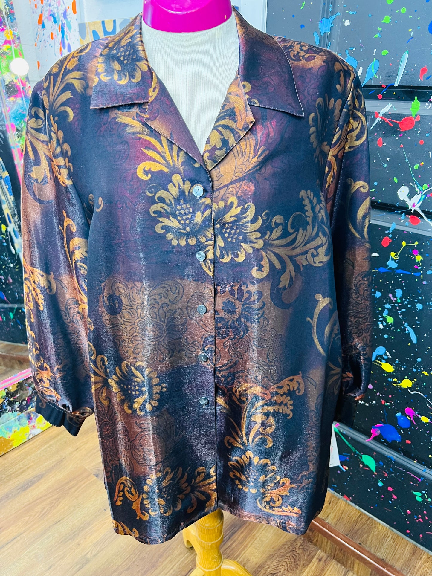 100% Silk Vintage Blouse