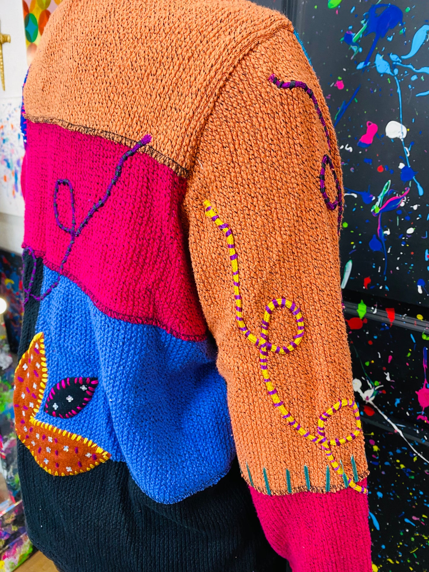 Vintage Indigo Moon Sweater