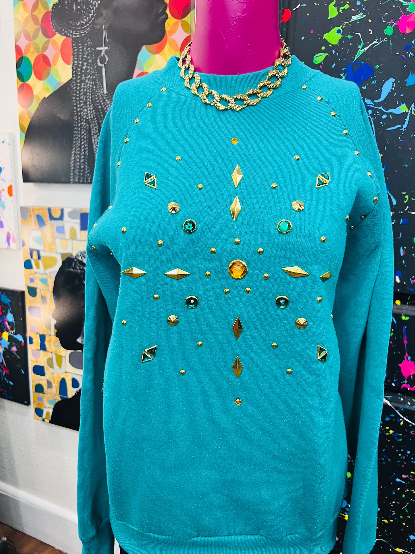 Vintage Jeweled Sweatshirt