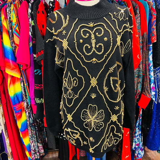 Vintage Sweater Beaded Sweater (18)