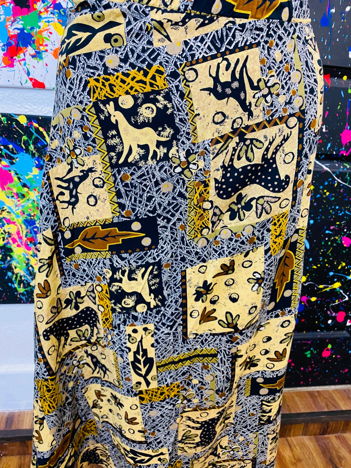 Vintage Animal Print Skirt