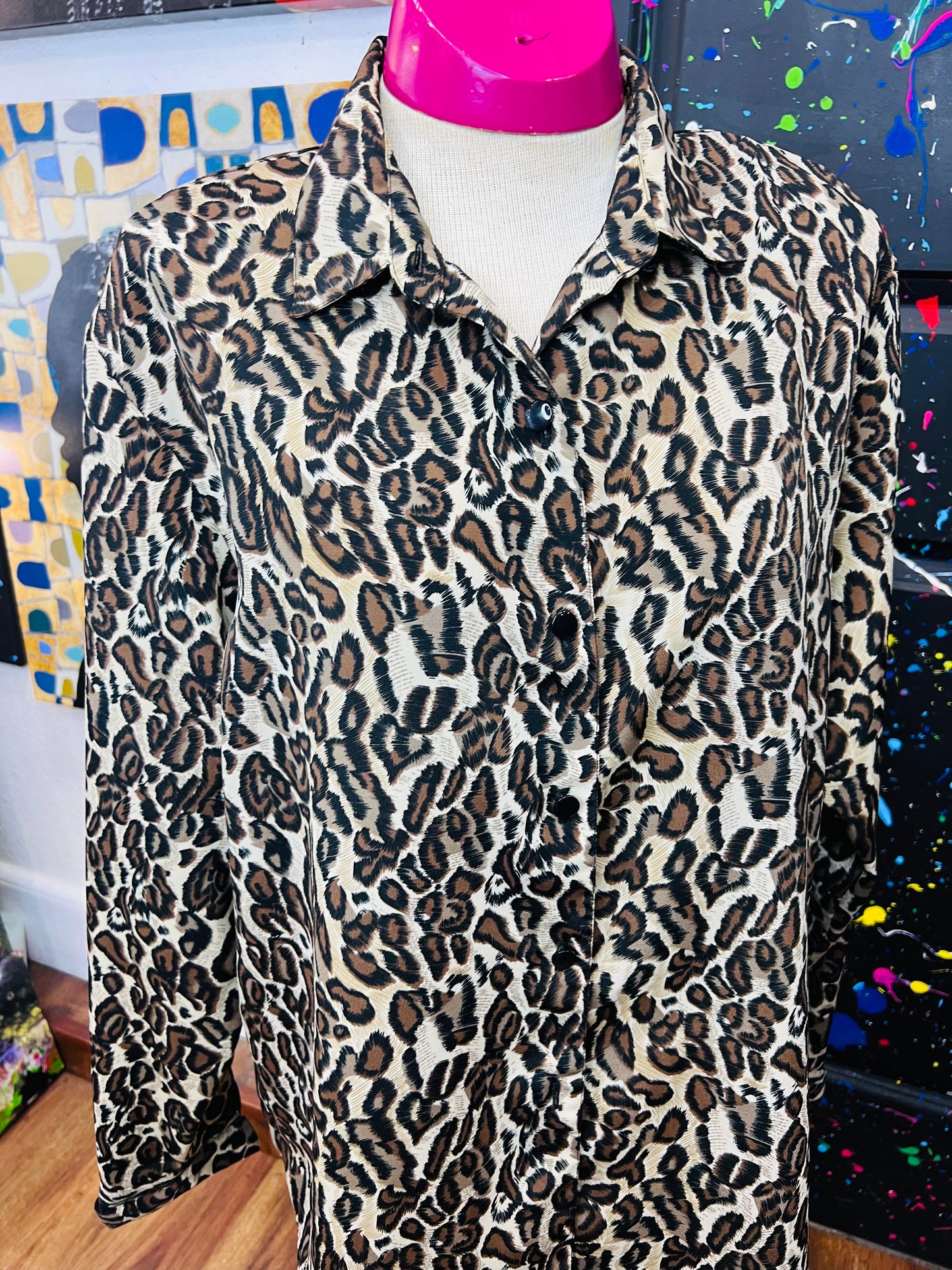 Cheetah Print Blouse