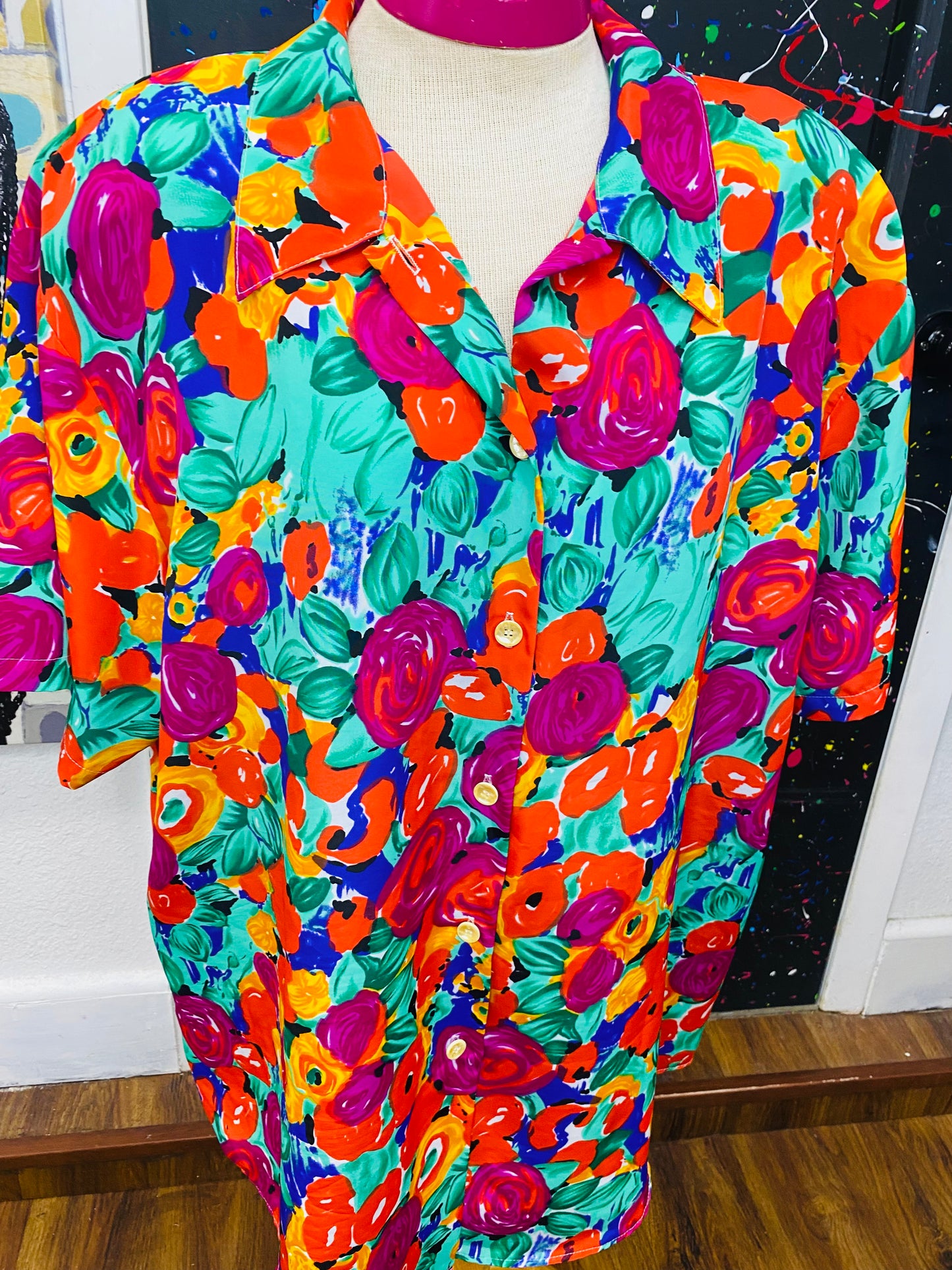 Vintage Floral Blouse