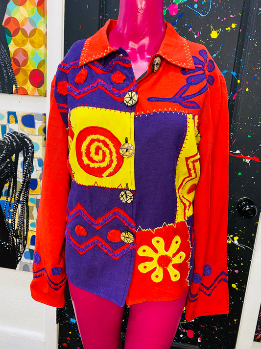 Vintage Embroidered Blazer
