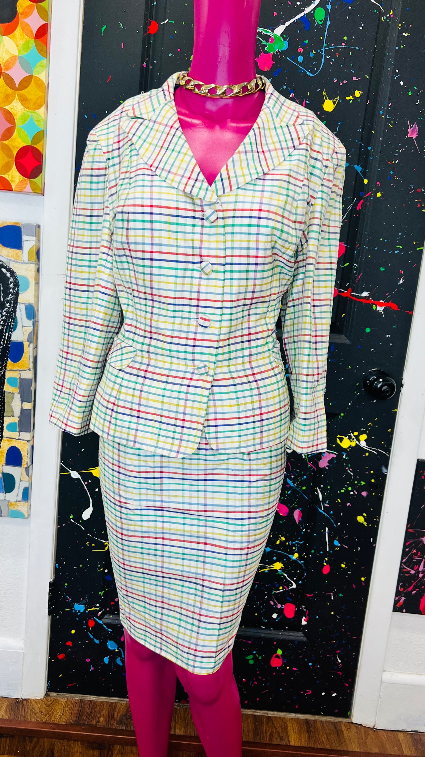 Vintage 100% Silk Suit