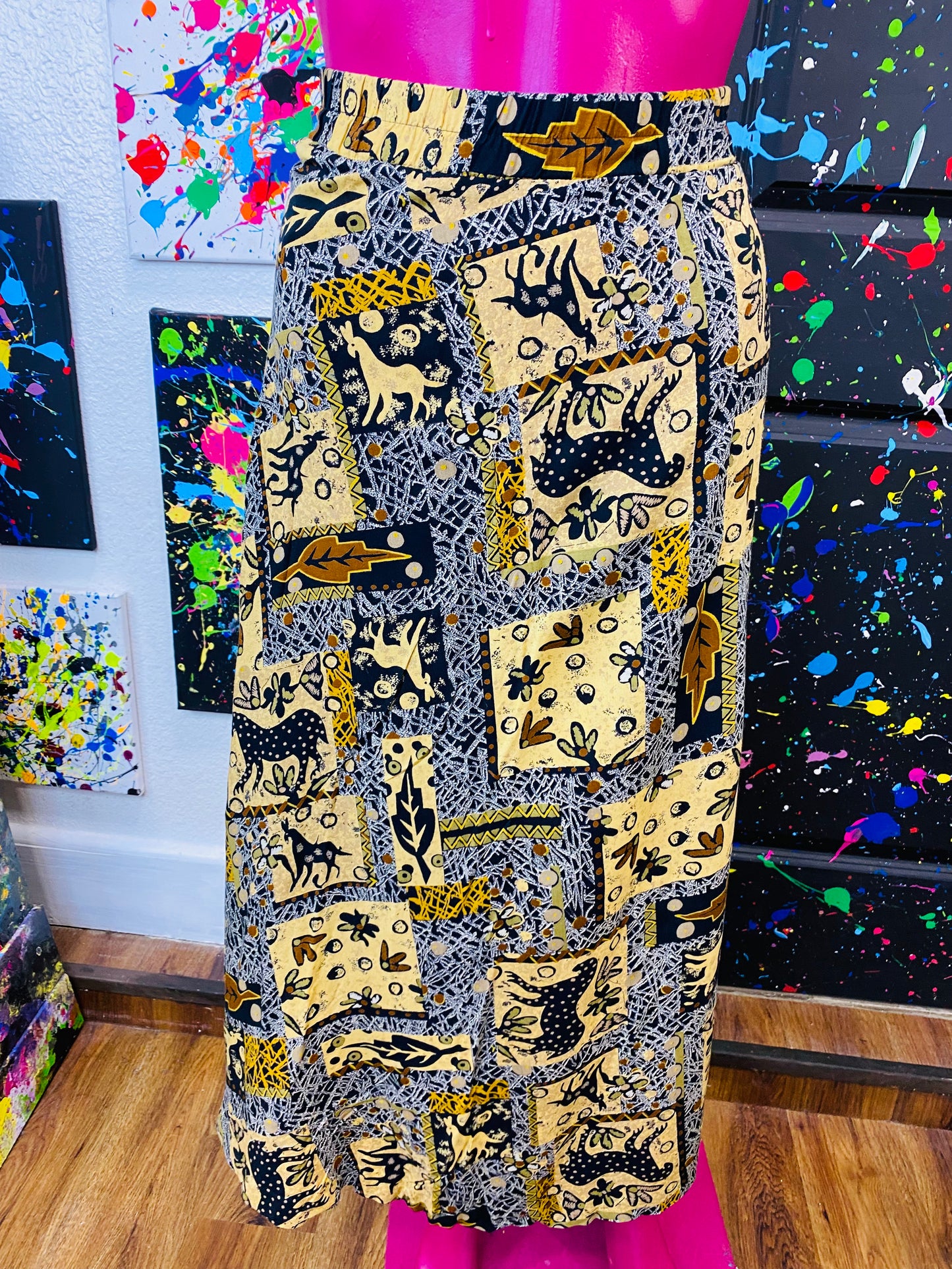 Vintage Animal Print Skirt