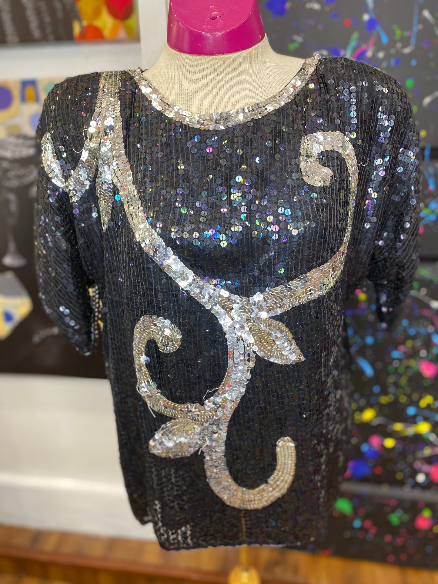 Vintage Sequin Blouse