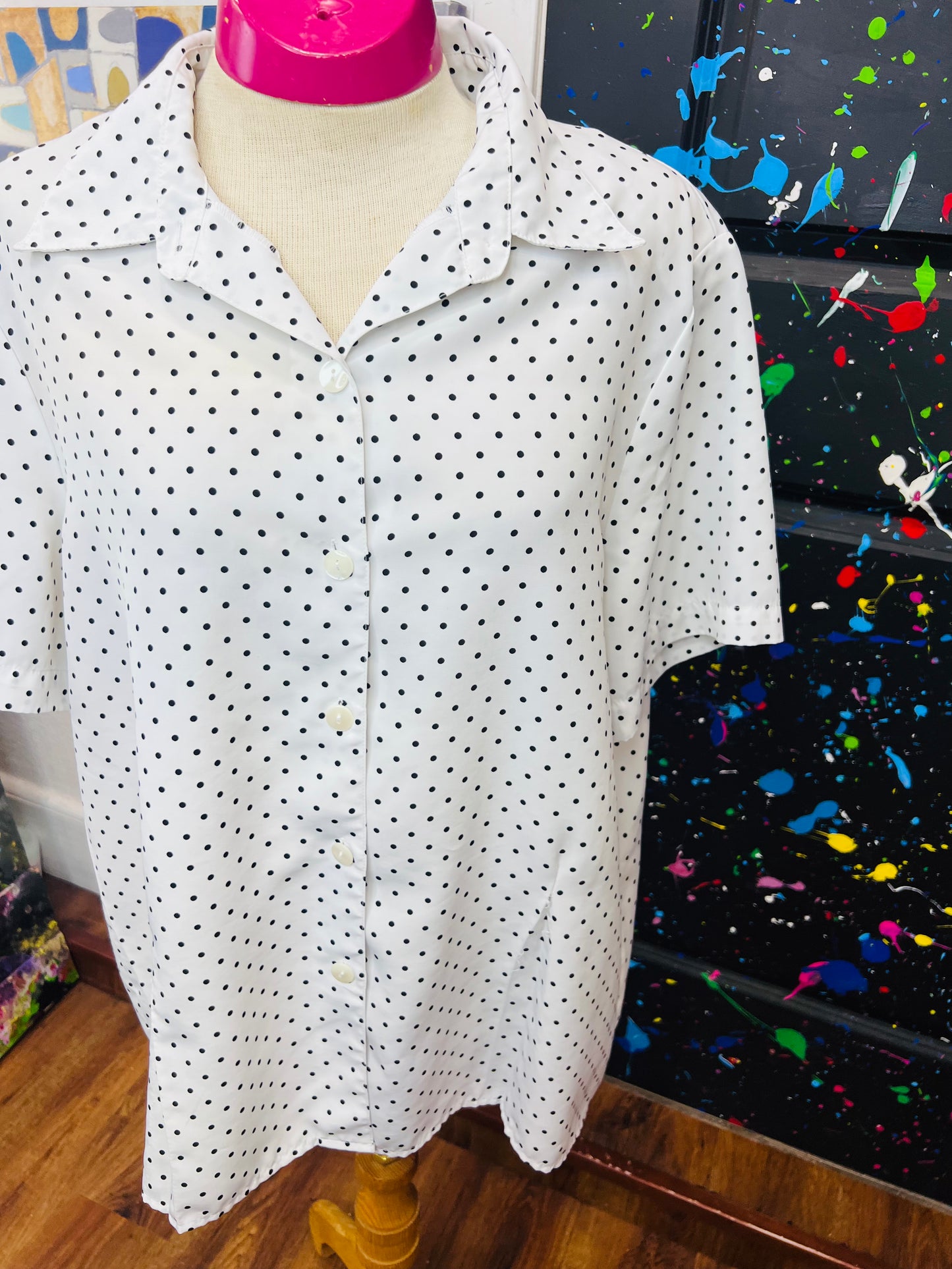 Vintage Polkadot Blouse