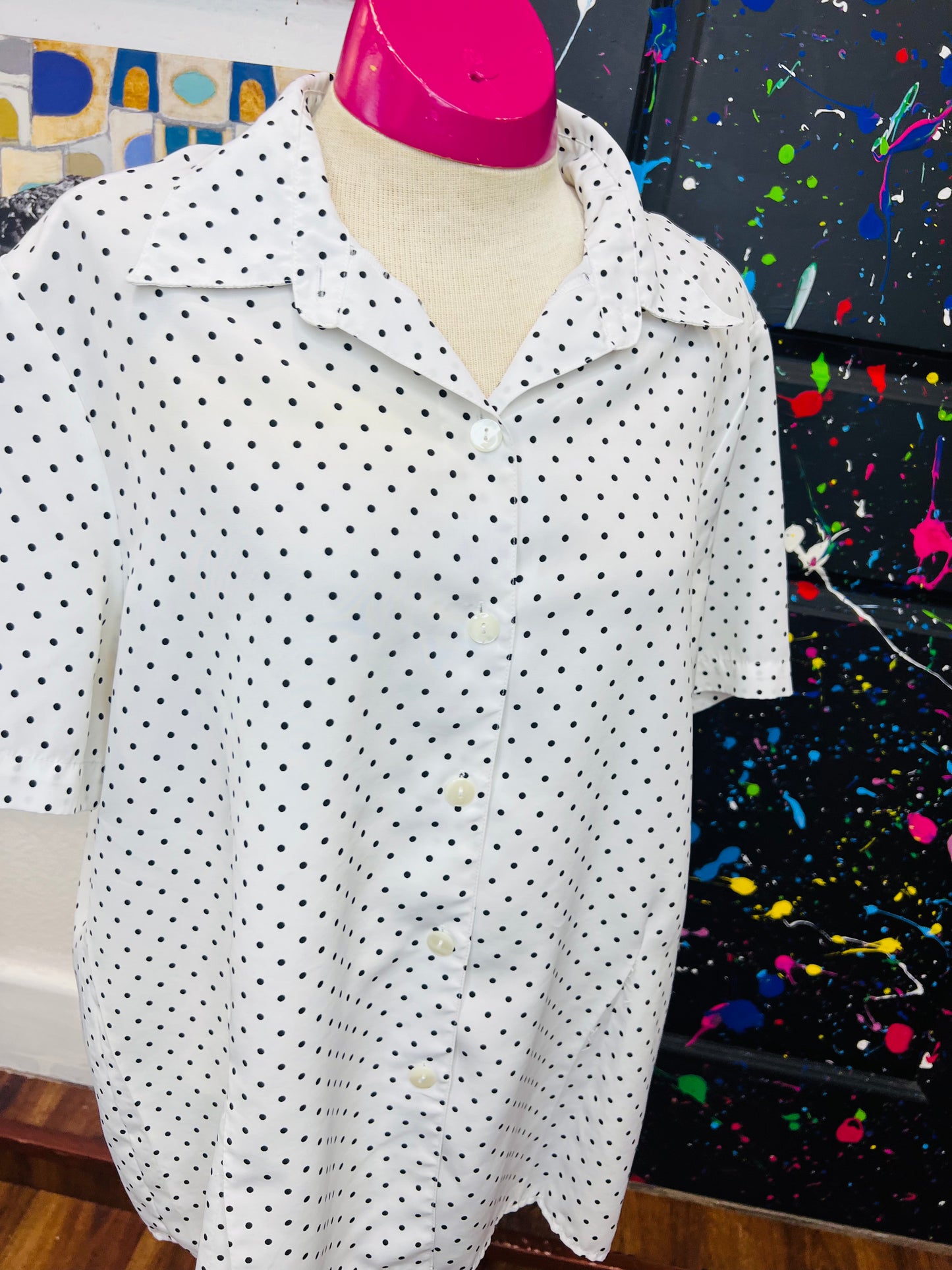 Vintage Polkadot Blouse