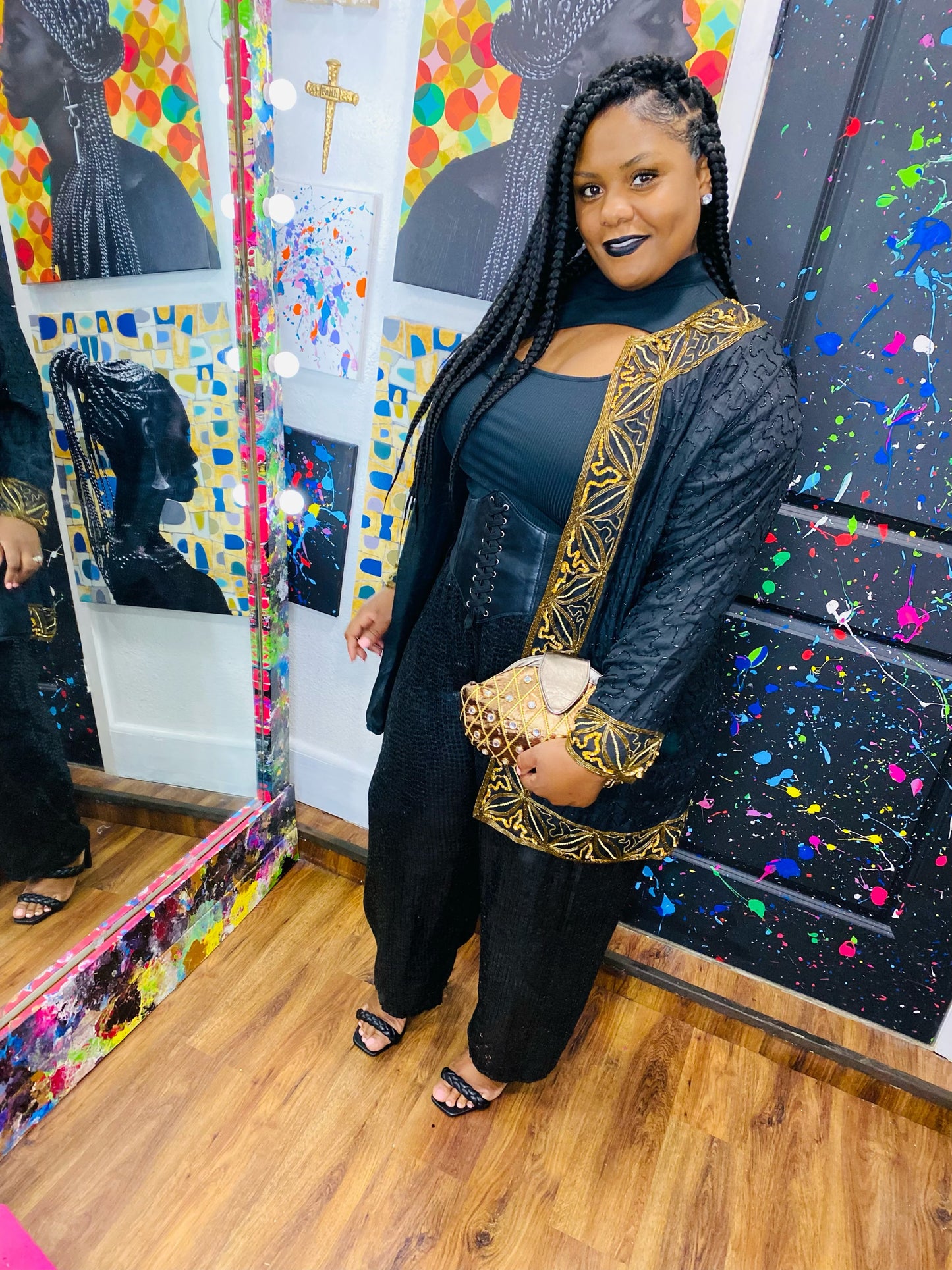Vintage 100% Silk Sequin Set (20)